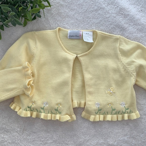 Sophie Rose Other - Sophie Rose Yellow Sweater Shrug Cardigan 4T EUC